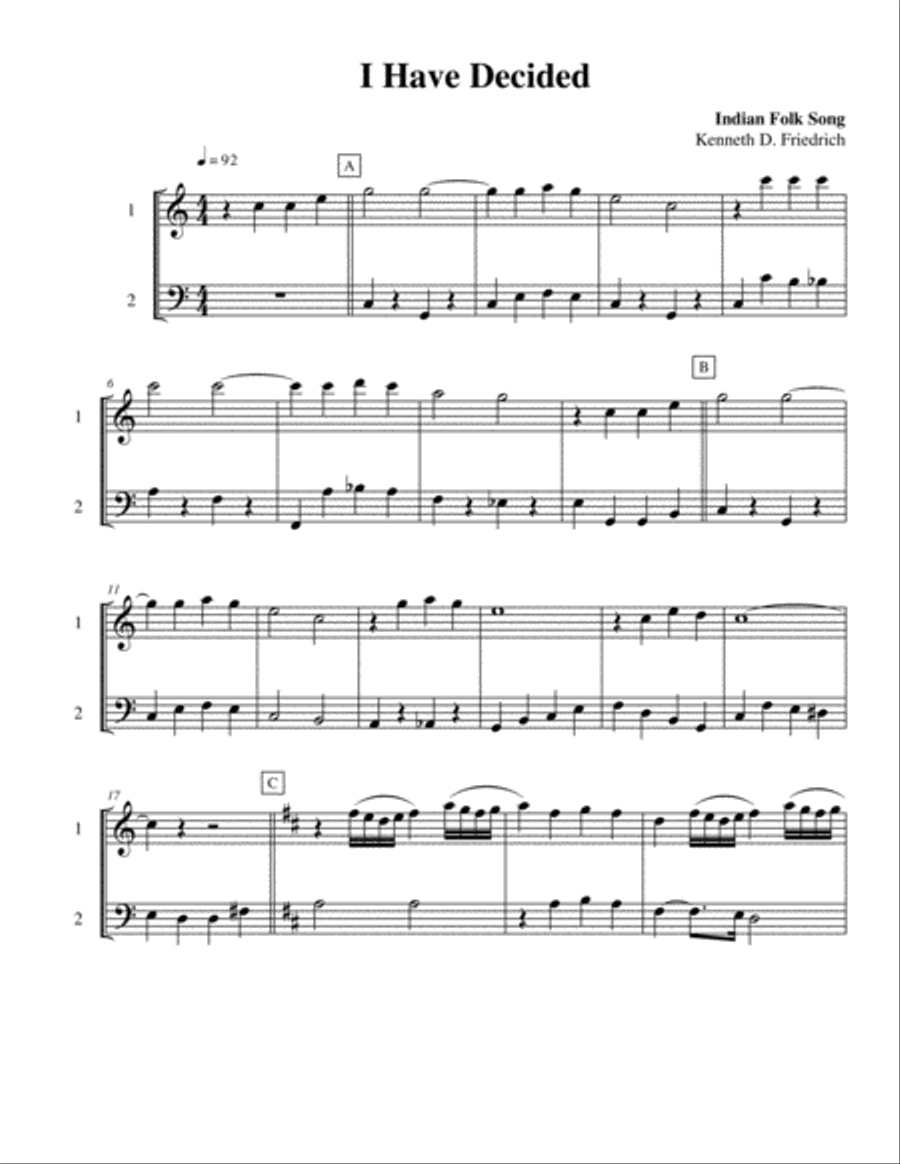 Ten Selected Hymns for the Performing Duet, Vol. 4 - violin and cello String Duet scores gallery preview page 5