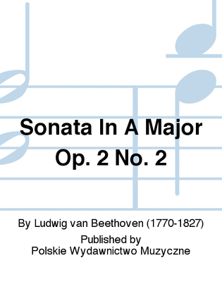 Book cover for Sonata In A Major Op. 2 No. 2