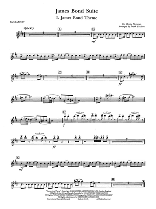 James Bond Suite (Medley): E-flat Soprano Clarinet
