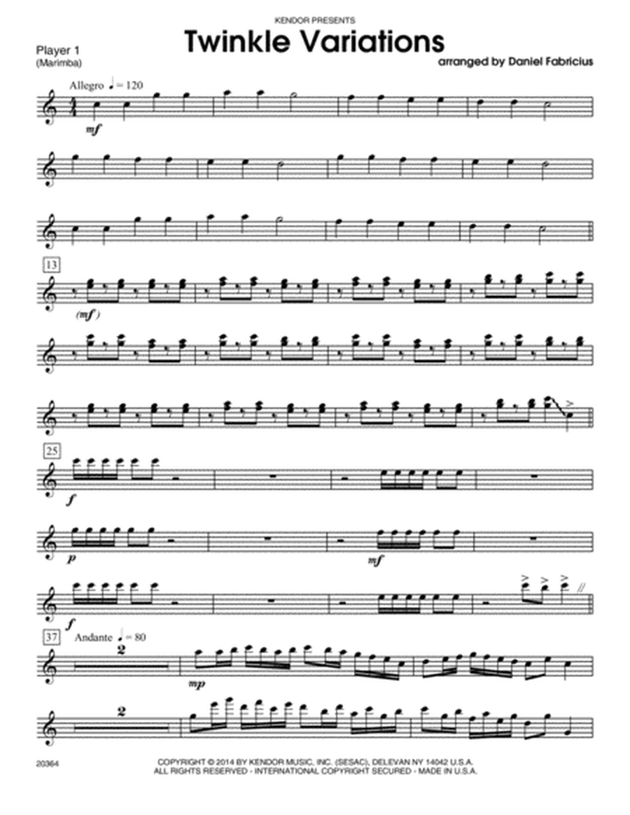 Twinkle Variations - Marimba