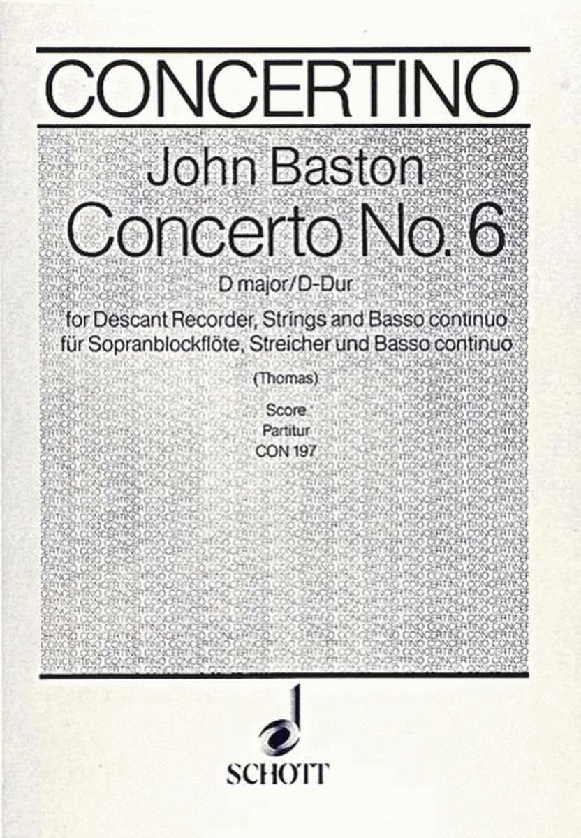 Concerto No. 6 D Major