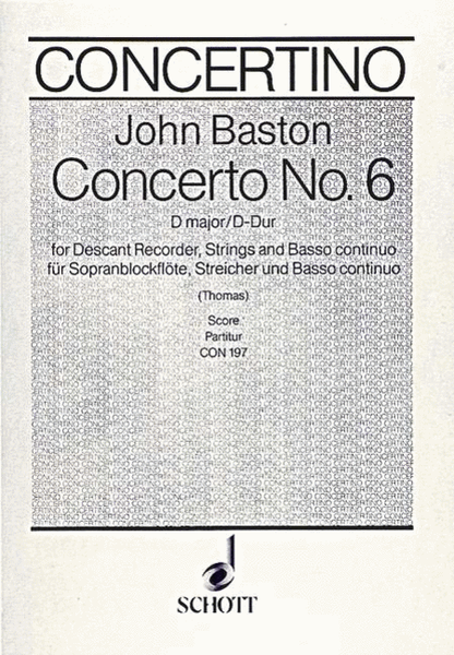 Concerto No. 6 D Major