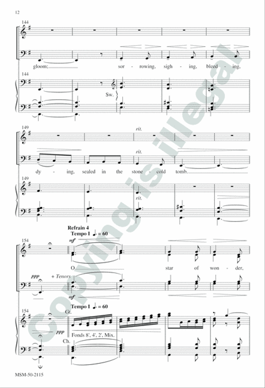 We Three Kings 4-Part scores gallery preview page 12