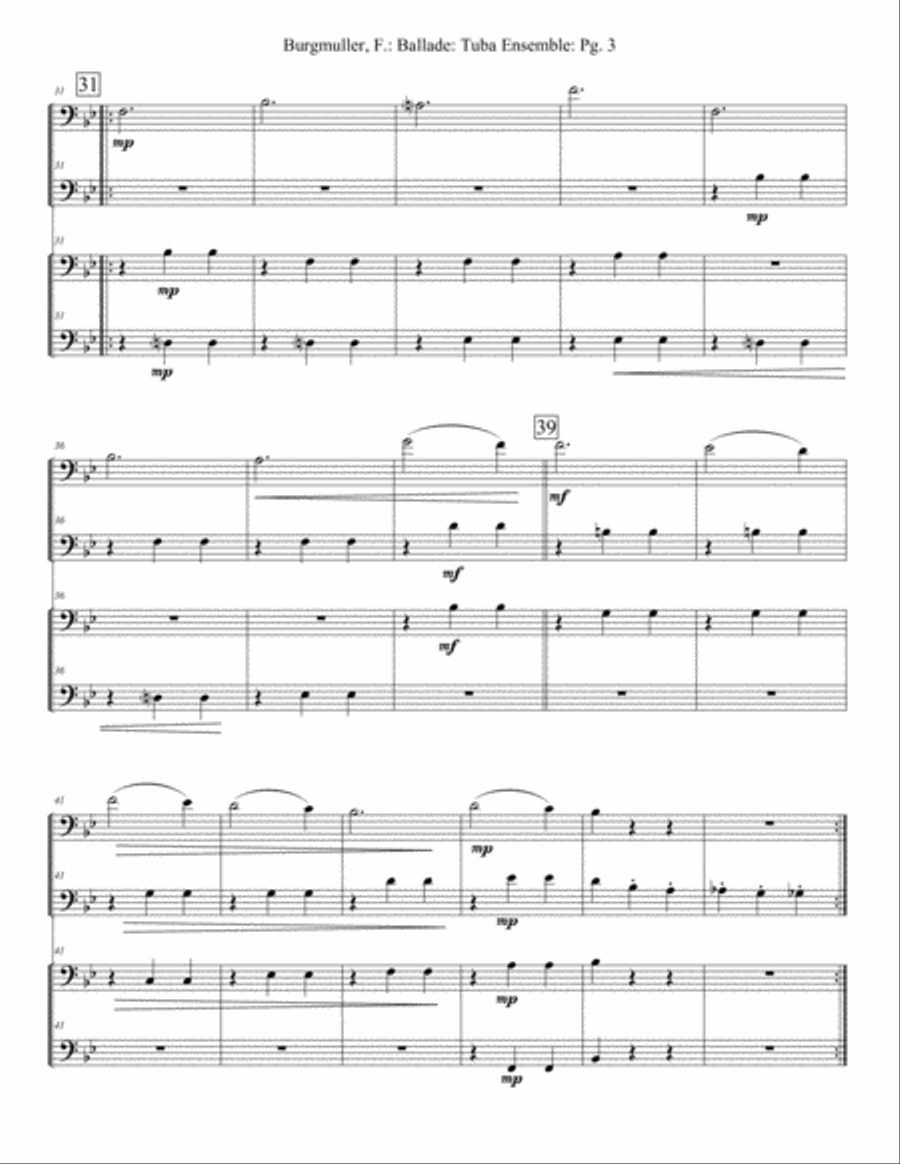 Ballade Brass Ensemble scores gallery preview page 3