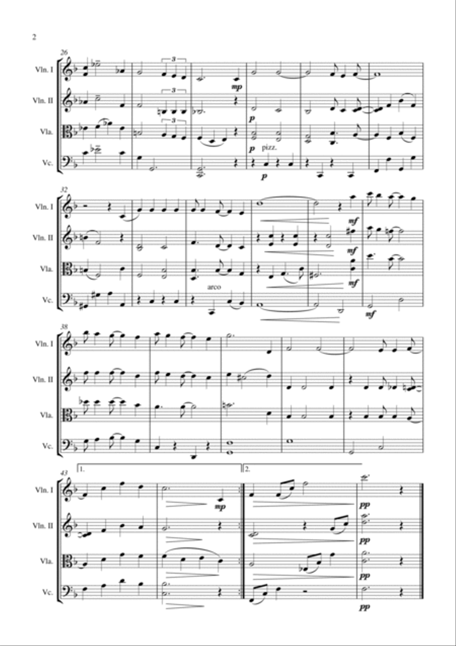 Be Careful, It's My Heart String Quartet scores gallery preview page 2