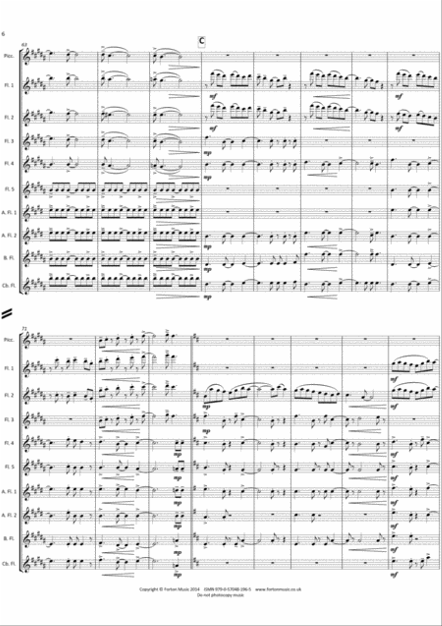 Showtime! Flute scores gallery preview page 6
