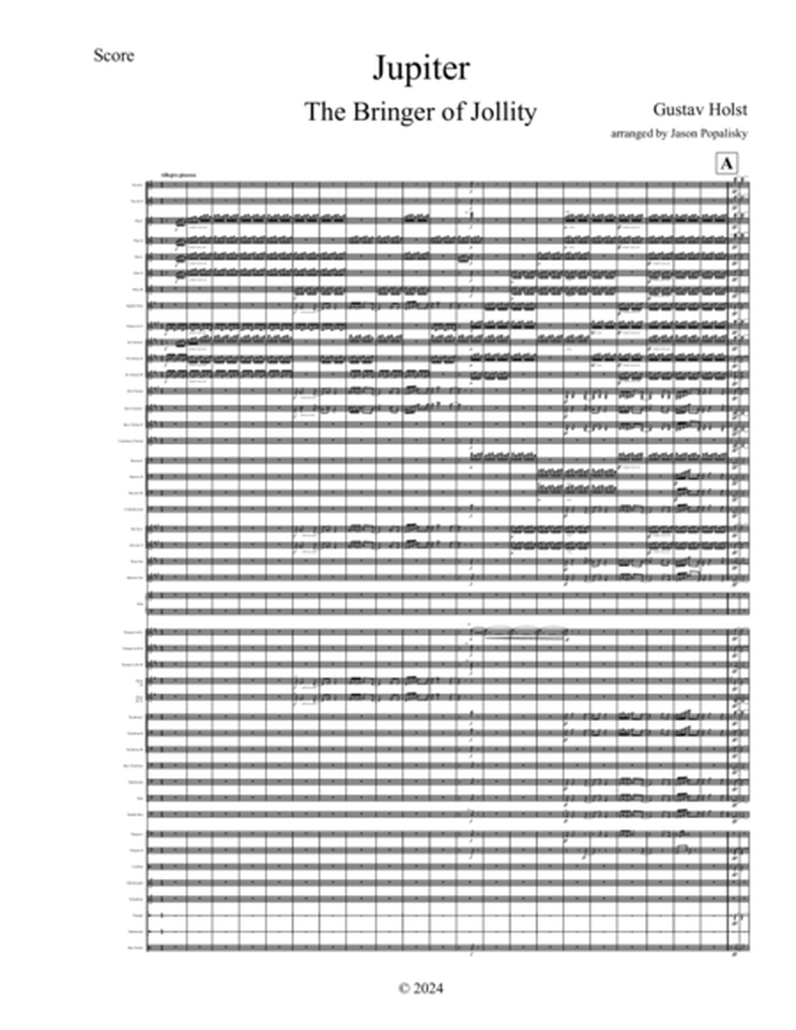 Jupiter, from "The Planets", arranged for Symphonic Band image number null