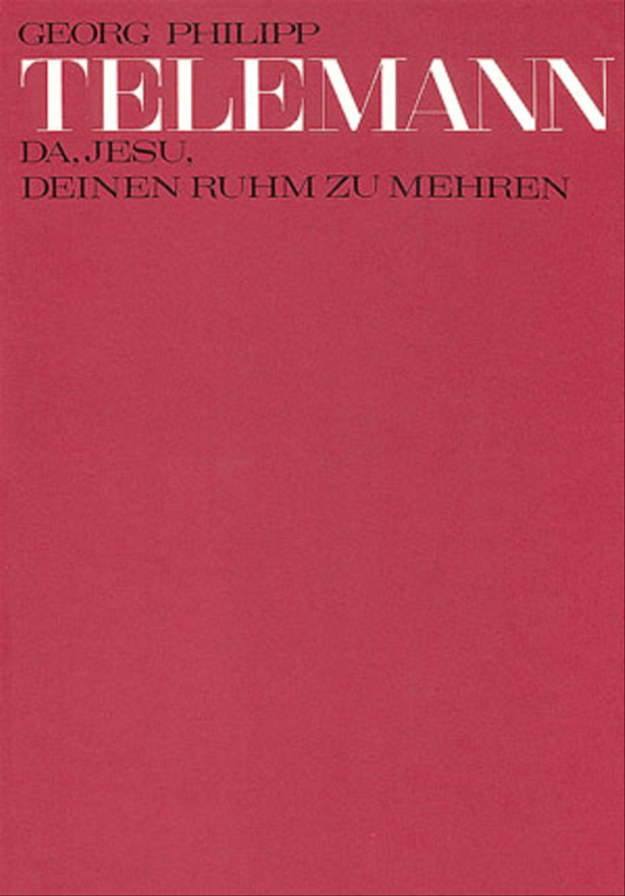 Jesu, to bring thee praise adoring (Da, Jesu, deinen Ruhm zu mehren) 4-Part scores gallery preview page 1