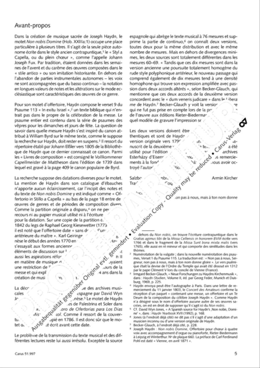 Non nobis Domine 4-Part scores gallery preview page 6