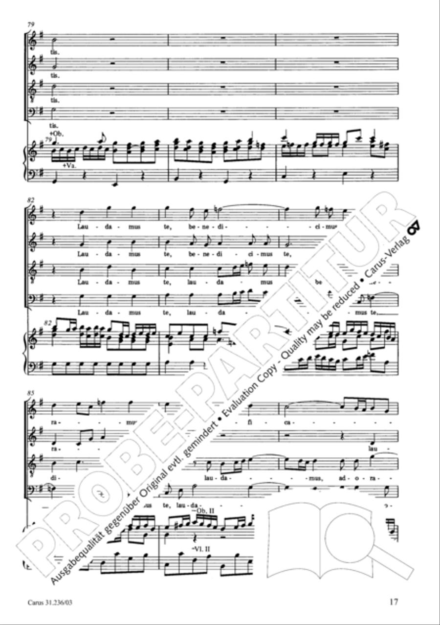 Mass in G Major 4-Part scores gallery preview page 18
