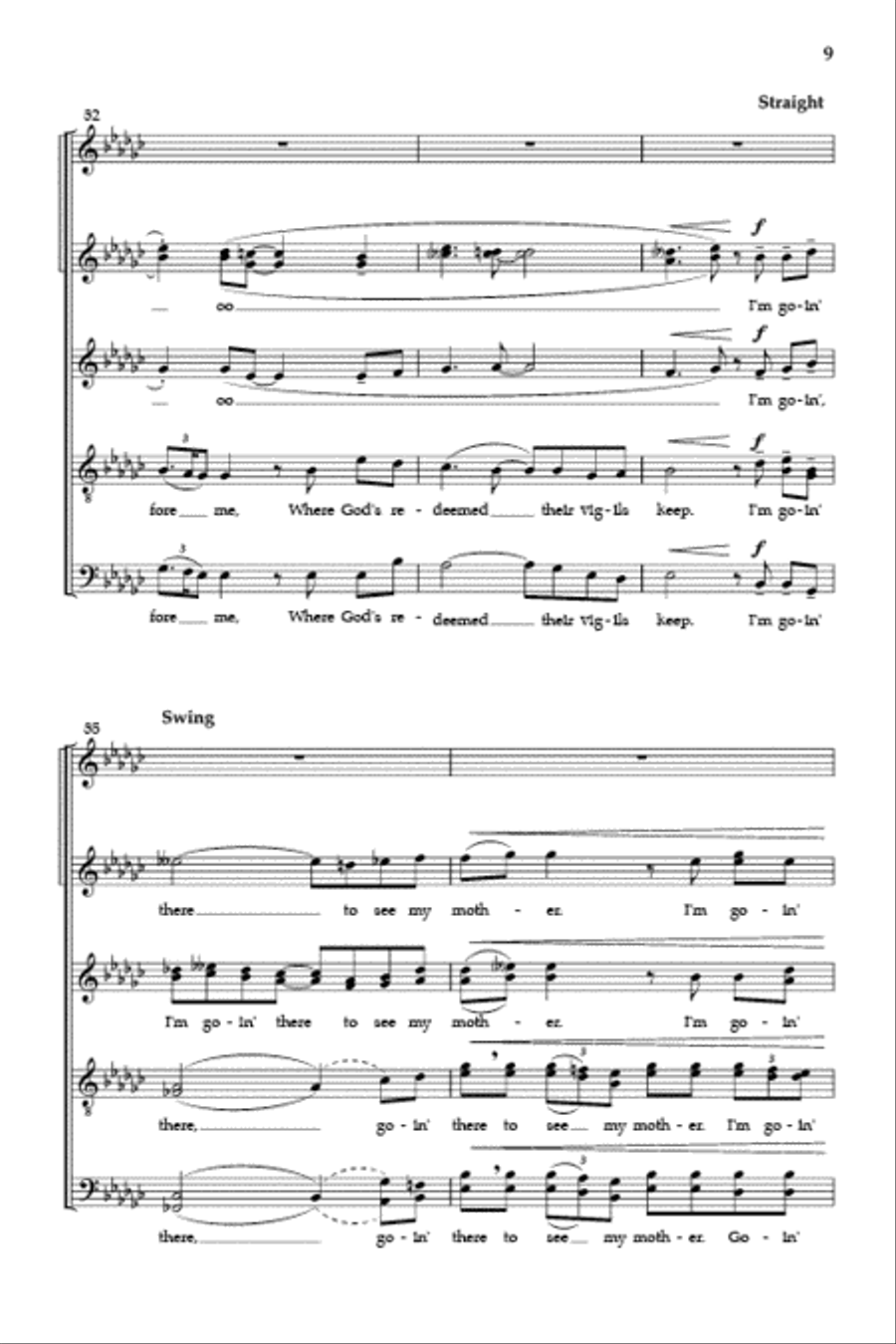 Poor Wayfaring Stranger Divisi scores gallery preview page 8