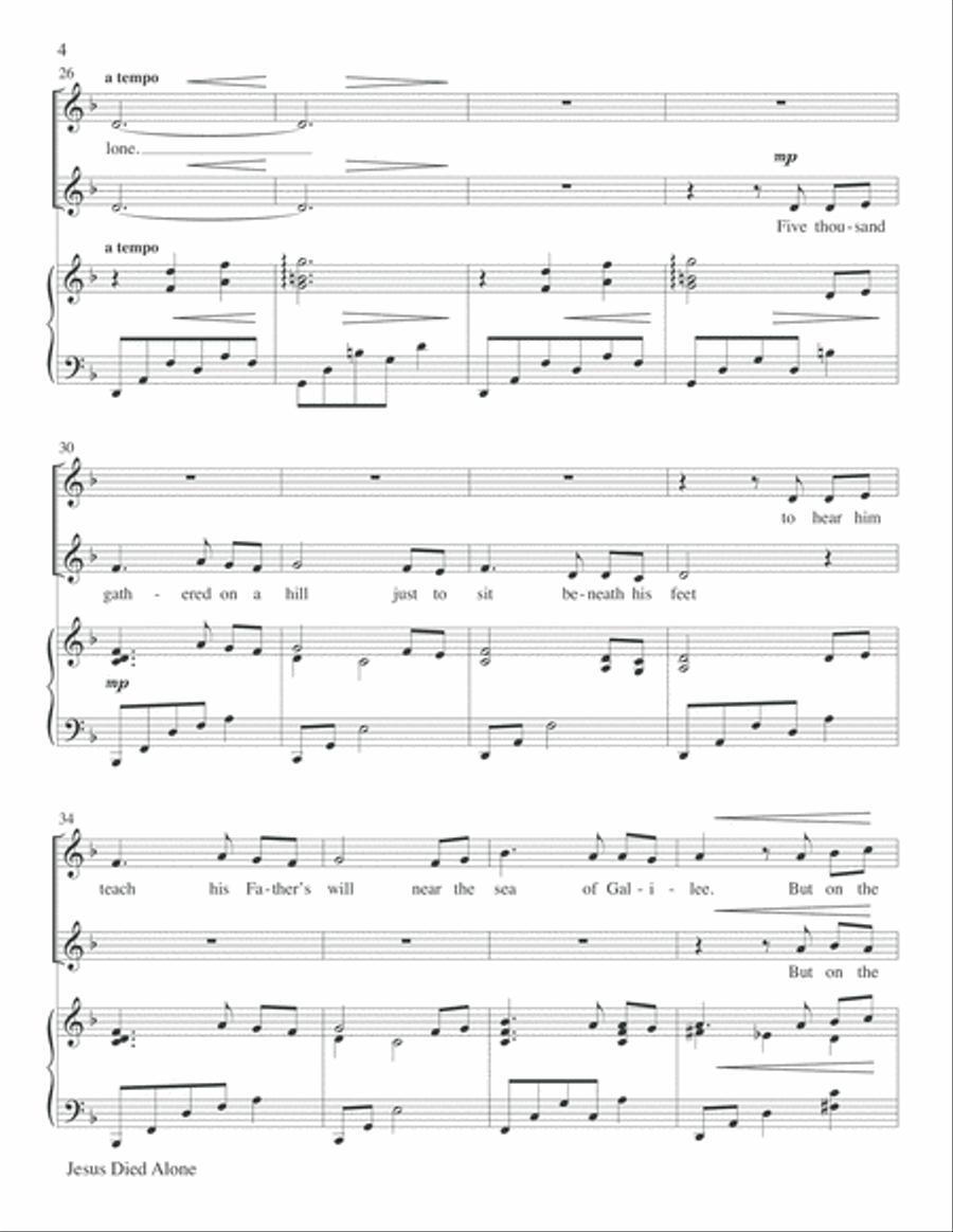 JESUS DIED ALO-RANE-DUET-Digital Download Choir scores gallery preview page 4