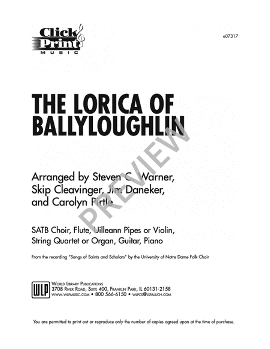 The Lorica of Ballyloughlin 4-Part scores gallery preview page 2