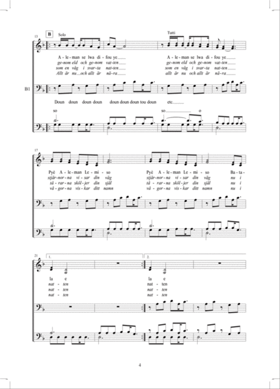 Pyè Aleman 4-Part scores gallery preview page 4