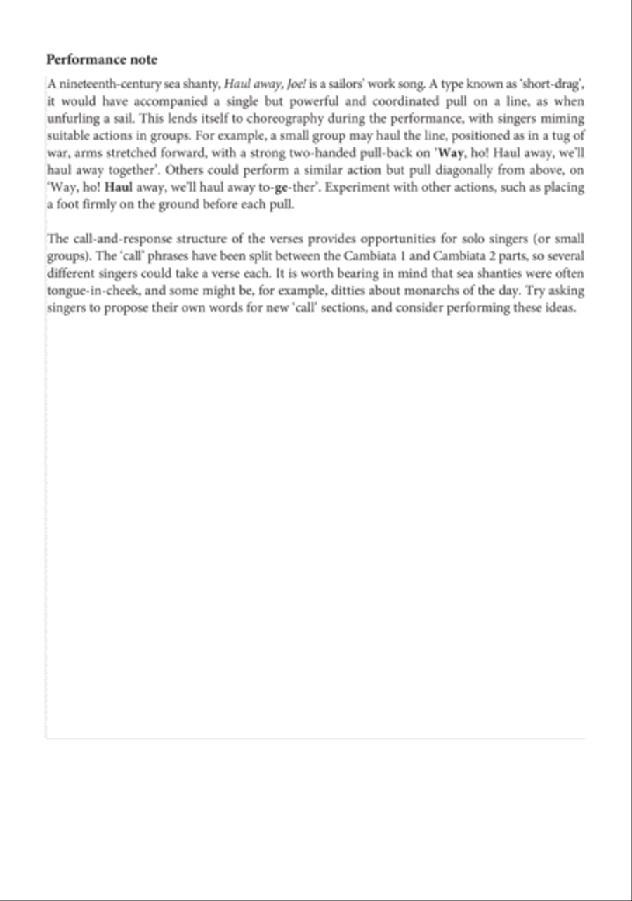 Haul away, Joe! Choir scores gallery preview page 2