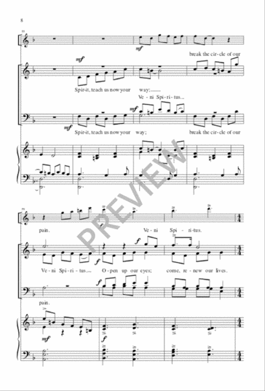 Spirit of the Living God 4-Part scores gallery preview page 8