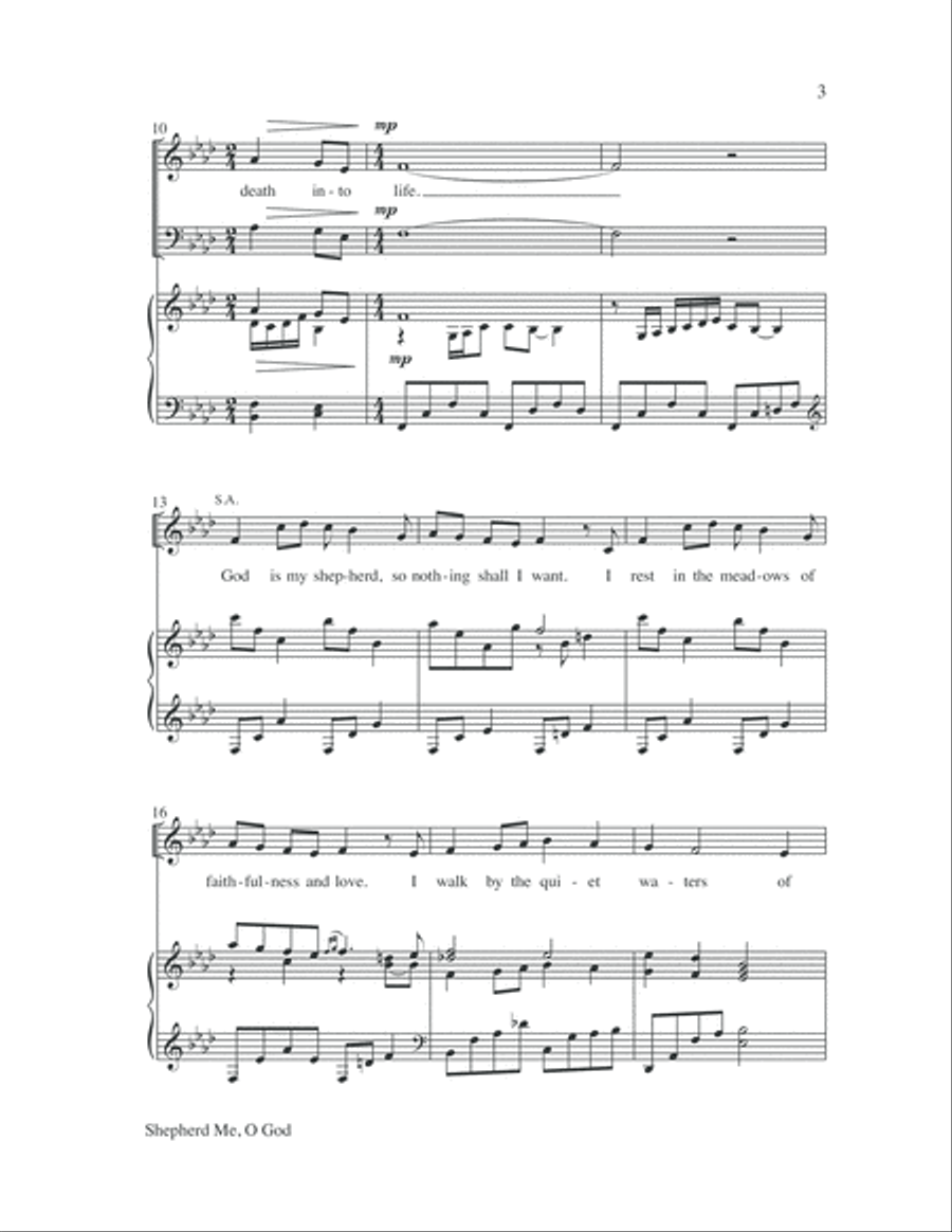 Shepherd Me, O God 4-Part scores gallery preview page 4