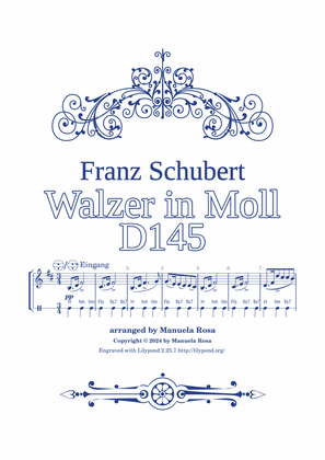 Walzer H-Moll/waltz b minor (Einzelseite/single page Franz Schubert D145)