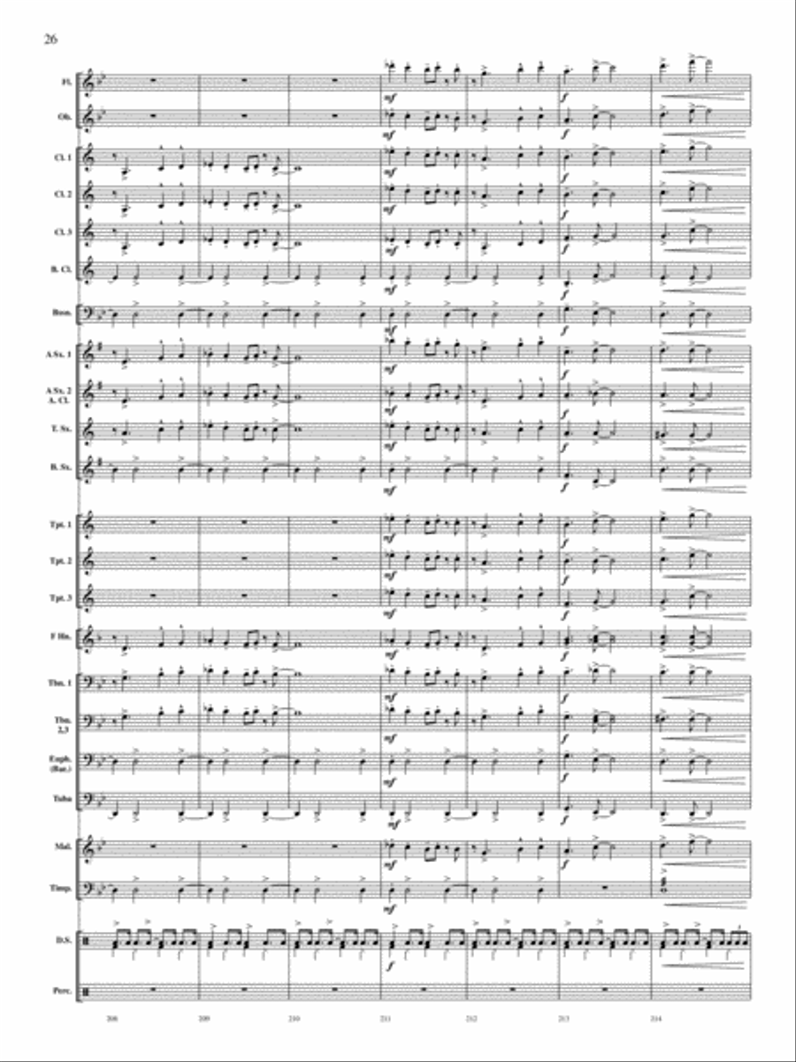 Concerto for Drum Set and Concert Band Concert Band scores gallery preview page 25
