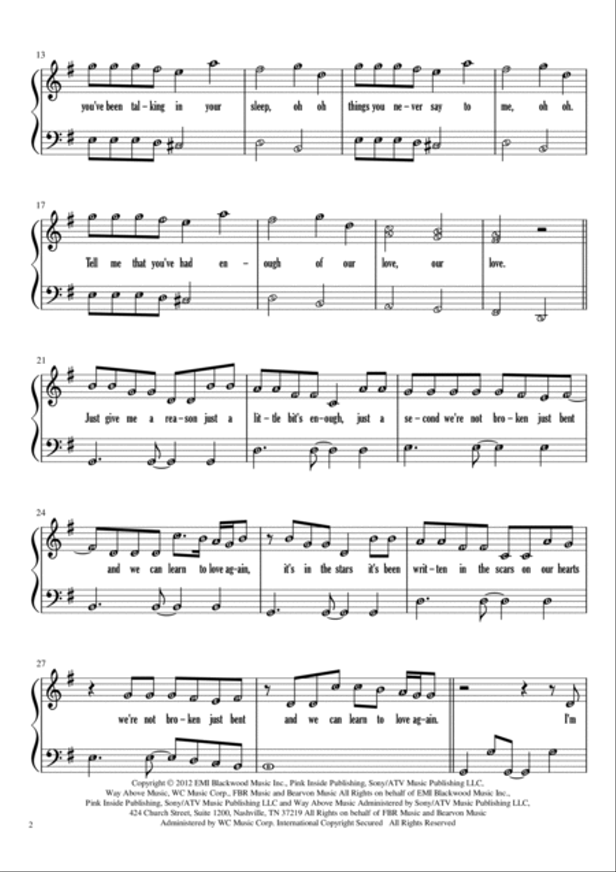 Just Give Me A Reason Voice scores gallery preview page 2