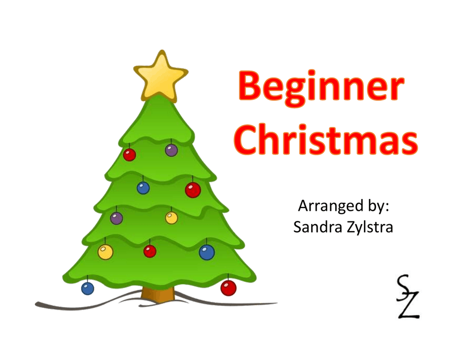 Beginner Christmas (pre-staff piano) Easy Piano scores gallery preview page 1