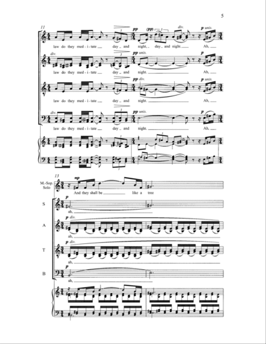 Psalm 1 4-Part scores gallery preview page 3
