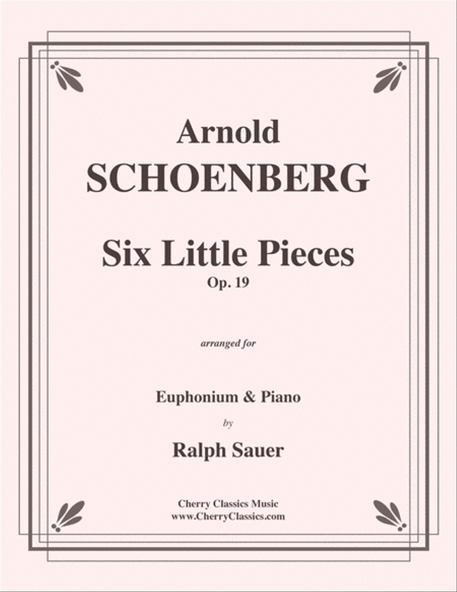Six Little Pieces, op. 19 for Euphonium and Piano Euphonium scores gallery preview page 1