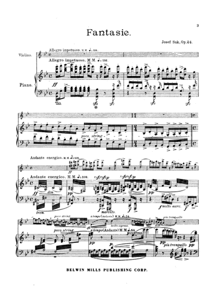 Fantasie, Op. 24 - Violin/Piano