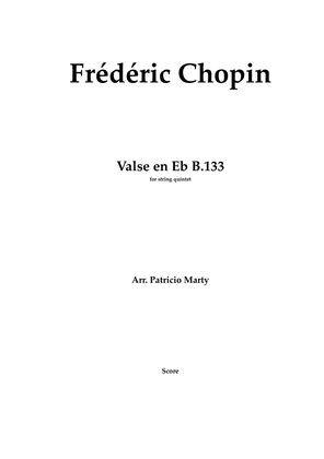 Book cover for Valse B.133 in E-flat major - String Quintet Score & Parts
