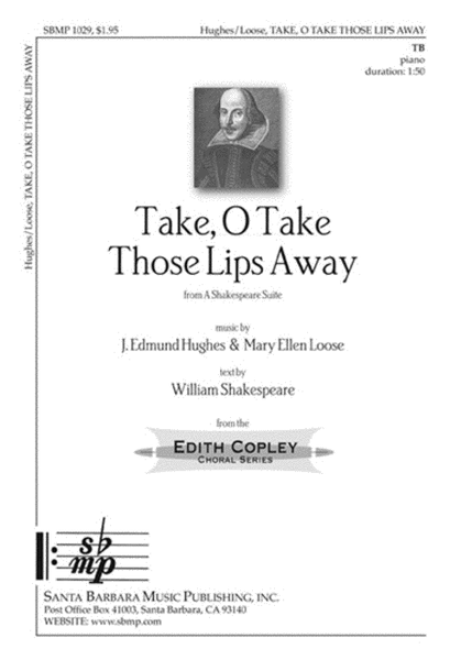 Take, O Take Those Lips Away - TB Octavo image number null