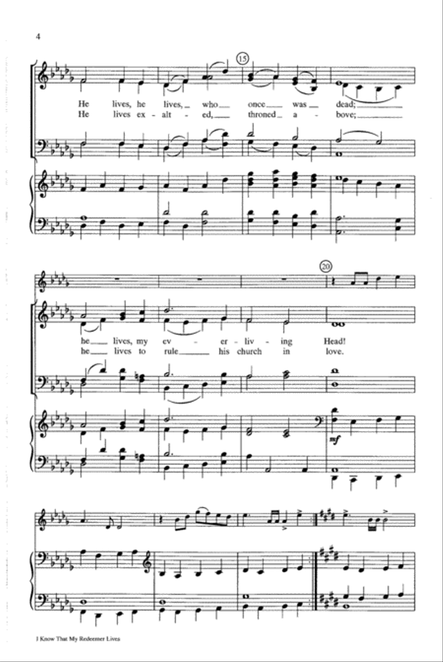 I Know that My Redeemer Lives 4-Part scores gallery preview page 3