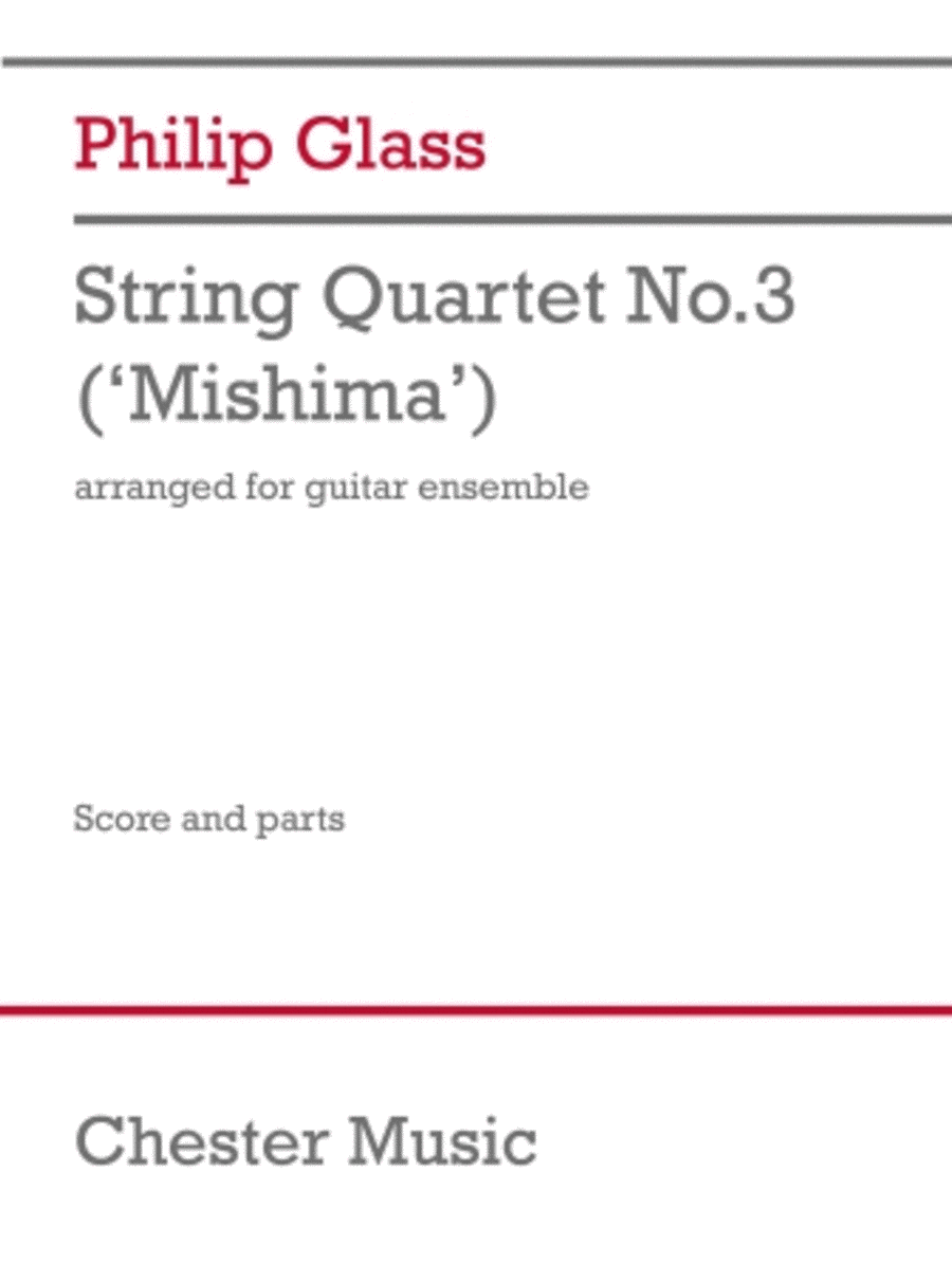 String Quartet No. 3 'Mishima' String Quartet scores gallery preview page 1