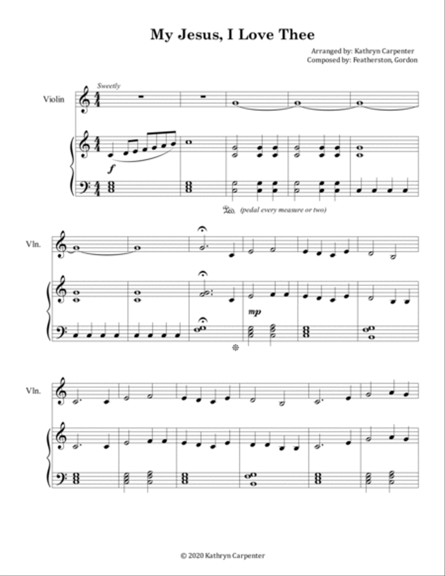 Hymn Duets for Piano & Violin: Easy Hymn Arrangements String Duet scores gallery preview page 2