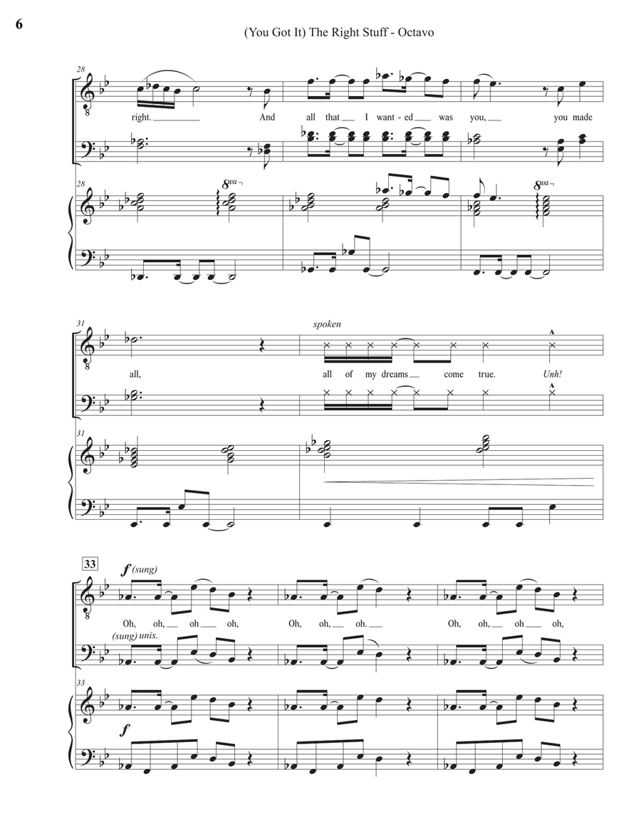 (you've Got It) The Right Stuff 3-Part scores gallery preview page 6