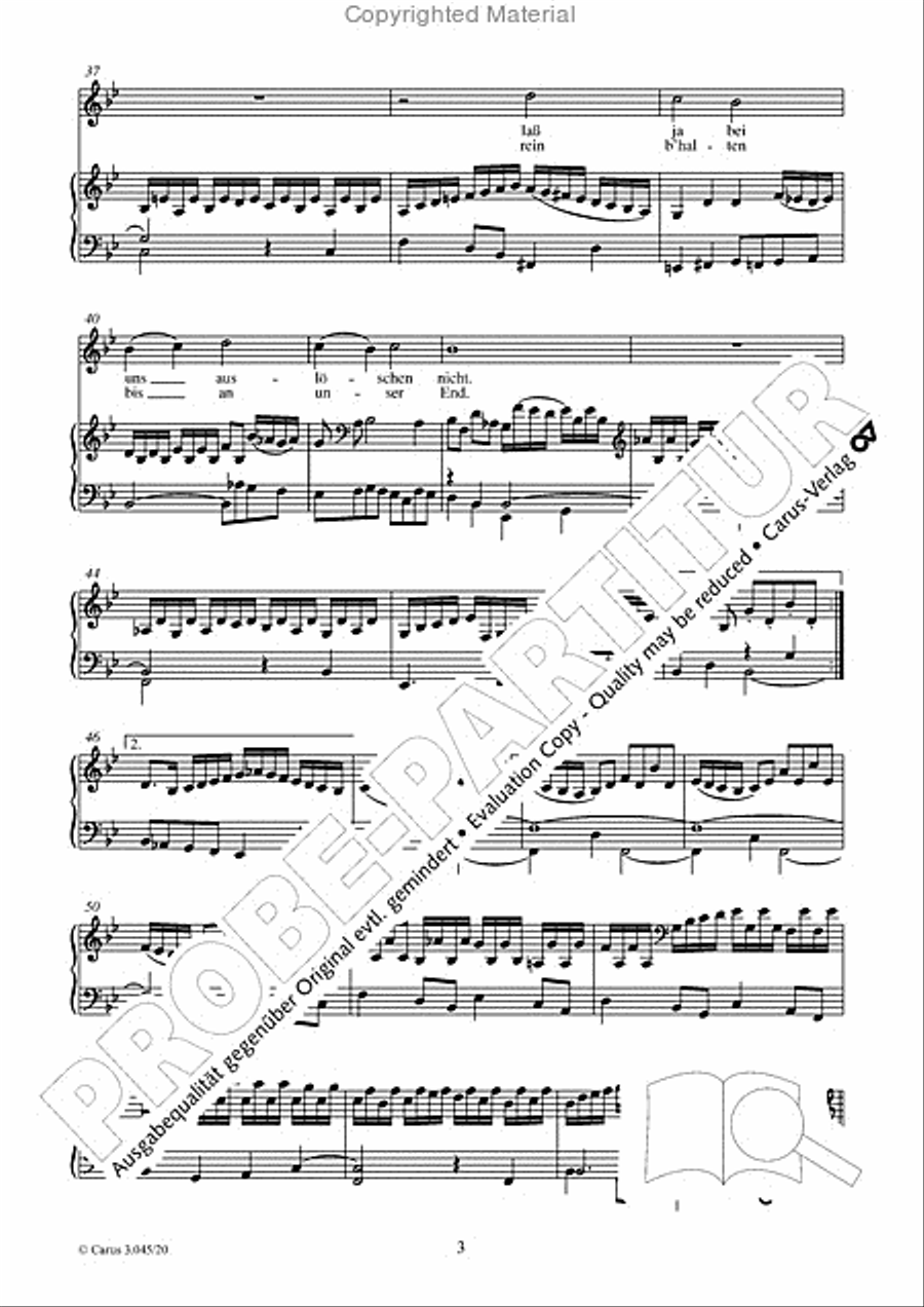 O stay with us, Lord Jesus Christ! (Ach bleib bei uns, Herr Jesu Christ) 4-Part scores gallery preview page 4