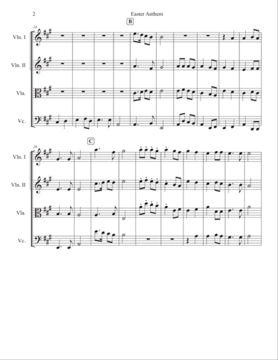 Easter Anthem Woodwind Quintet scores gallery preview page 2