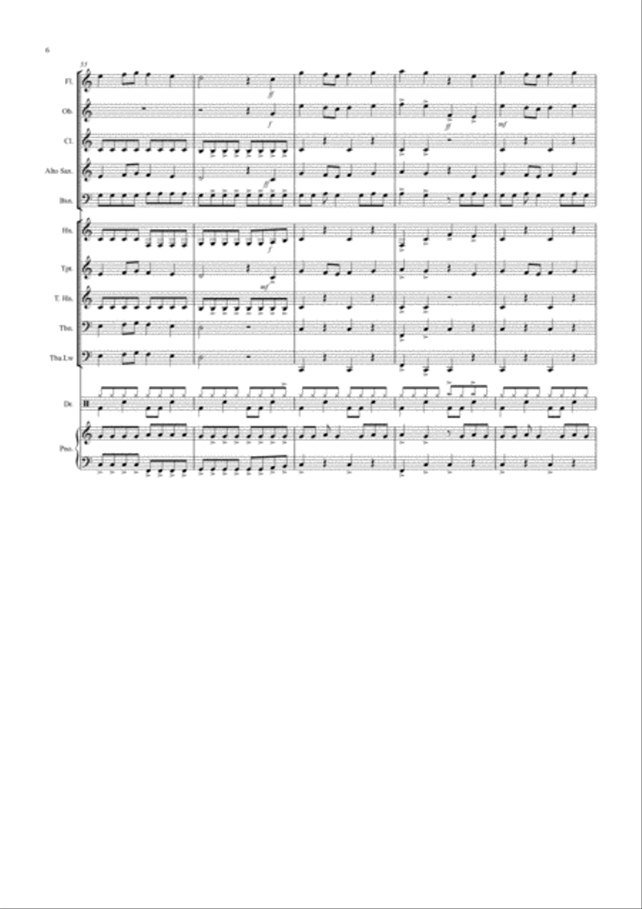 Vivaldi Rock's for School Wind Band Concert Band scores gallery preview page 6