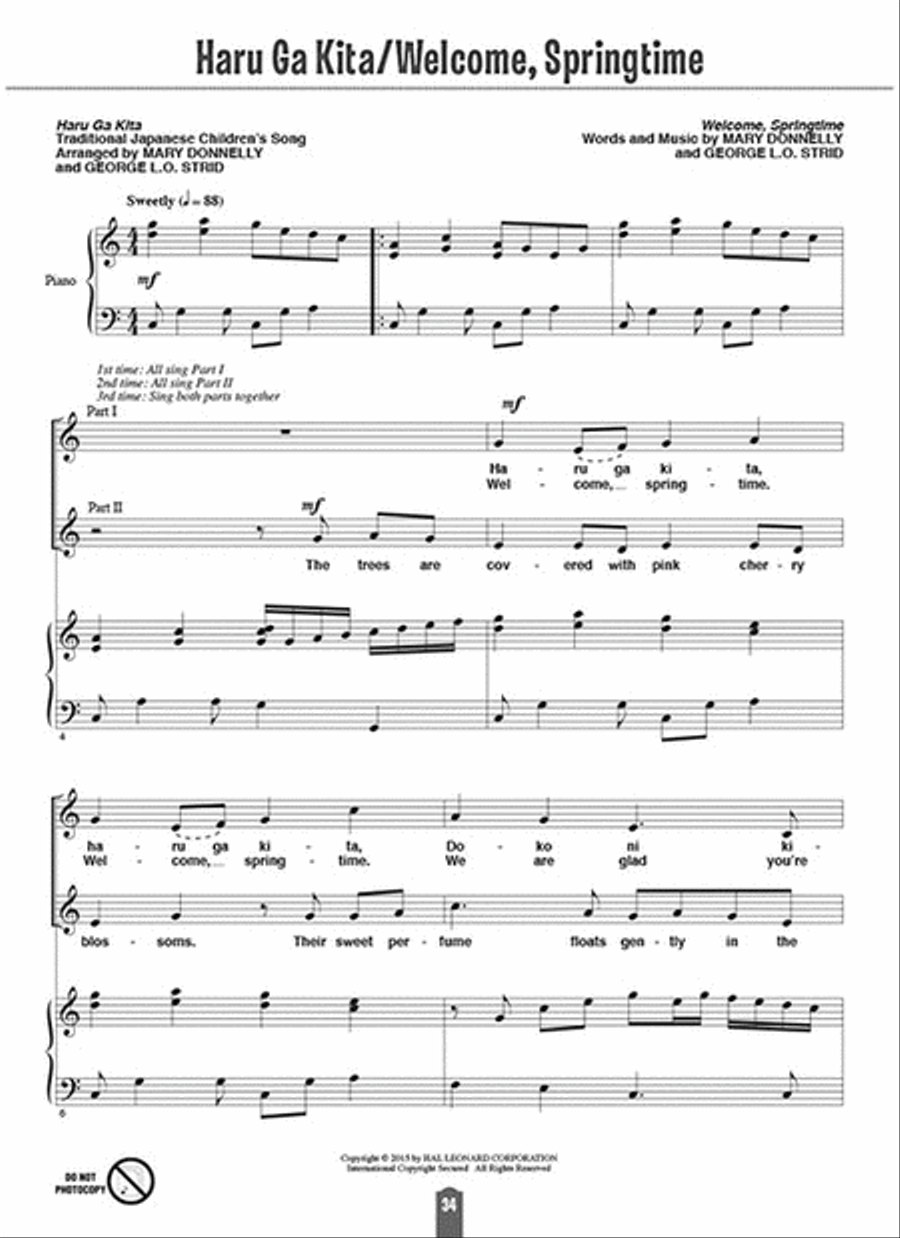 Folksong Partners Around the World Choir scores gallery preview page 5