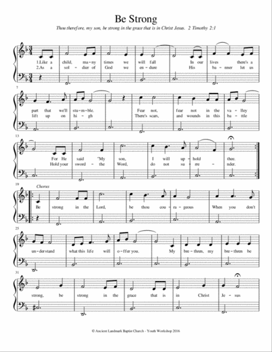 Be Strong Be Strong Voice scores gallery preview page 1