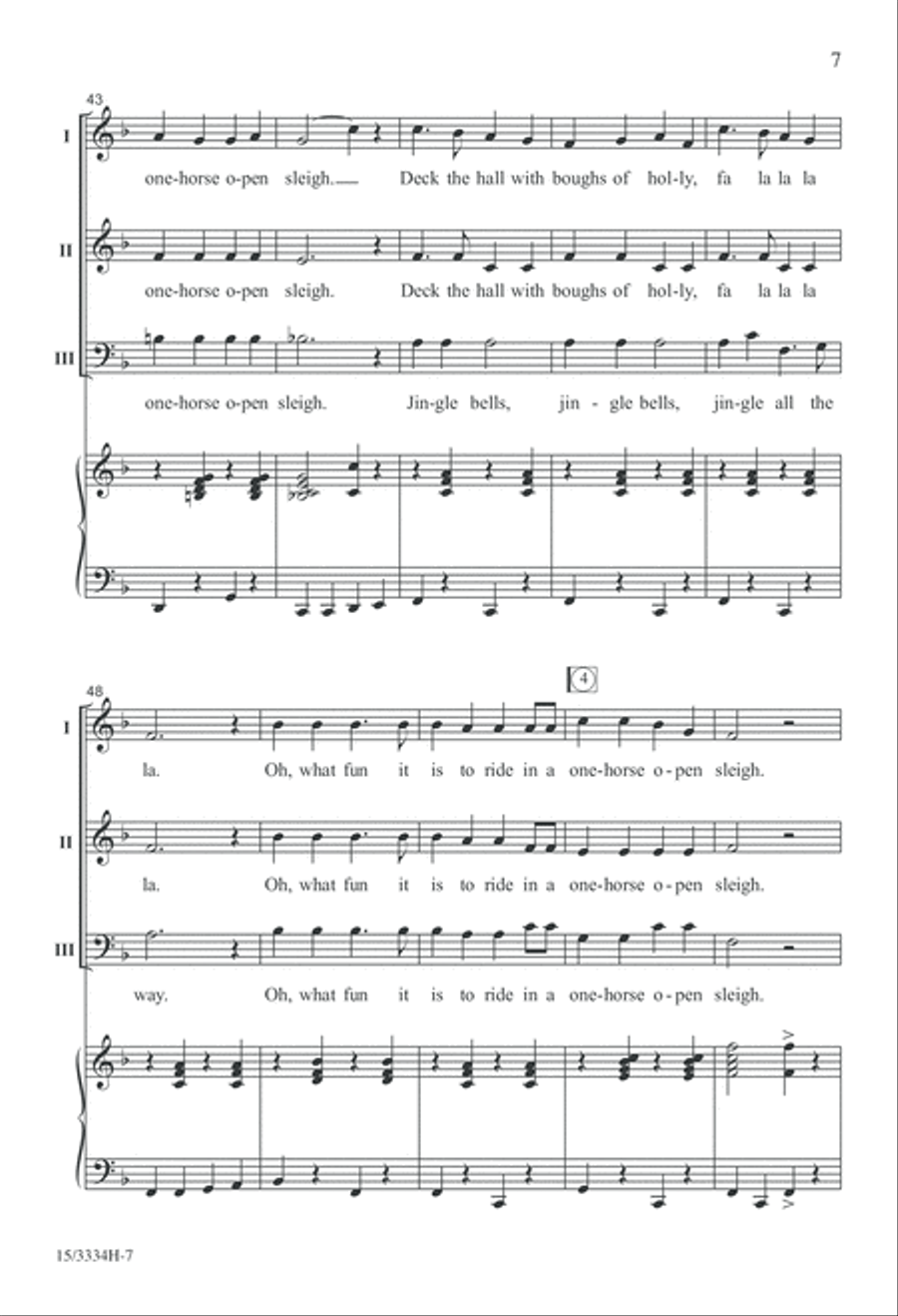 A Jolly, Jingling Carol Medley 3-Part scores gallery preview page 7