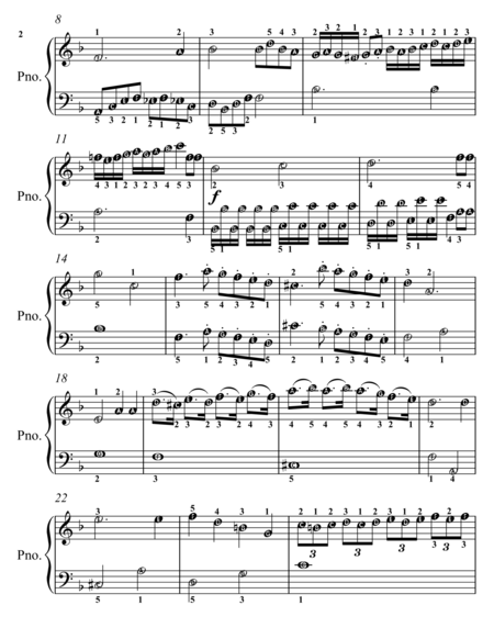 On Mighty Pens the Creation Easy Piano Sheet Music