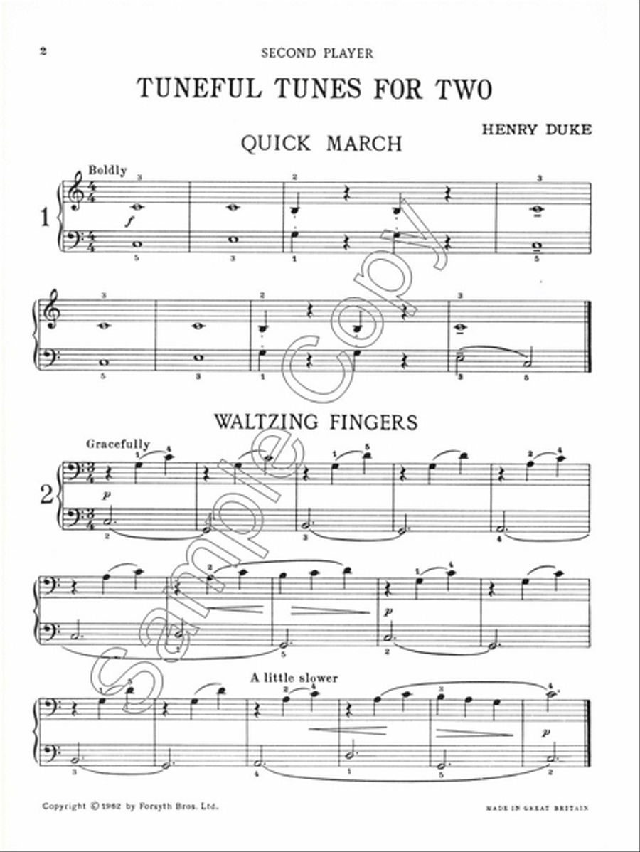 Tuneful Tunes for Two Piano Duet scores gallery preview page 2