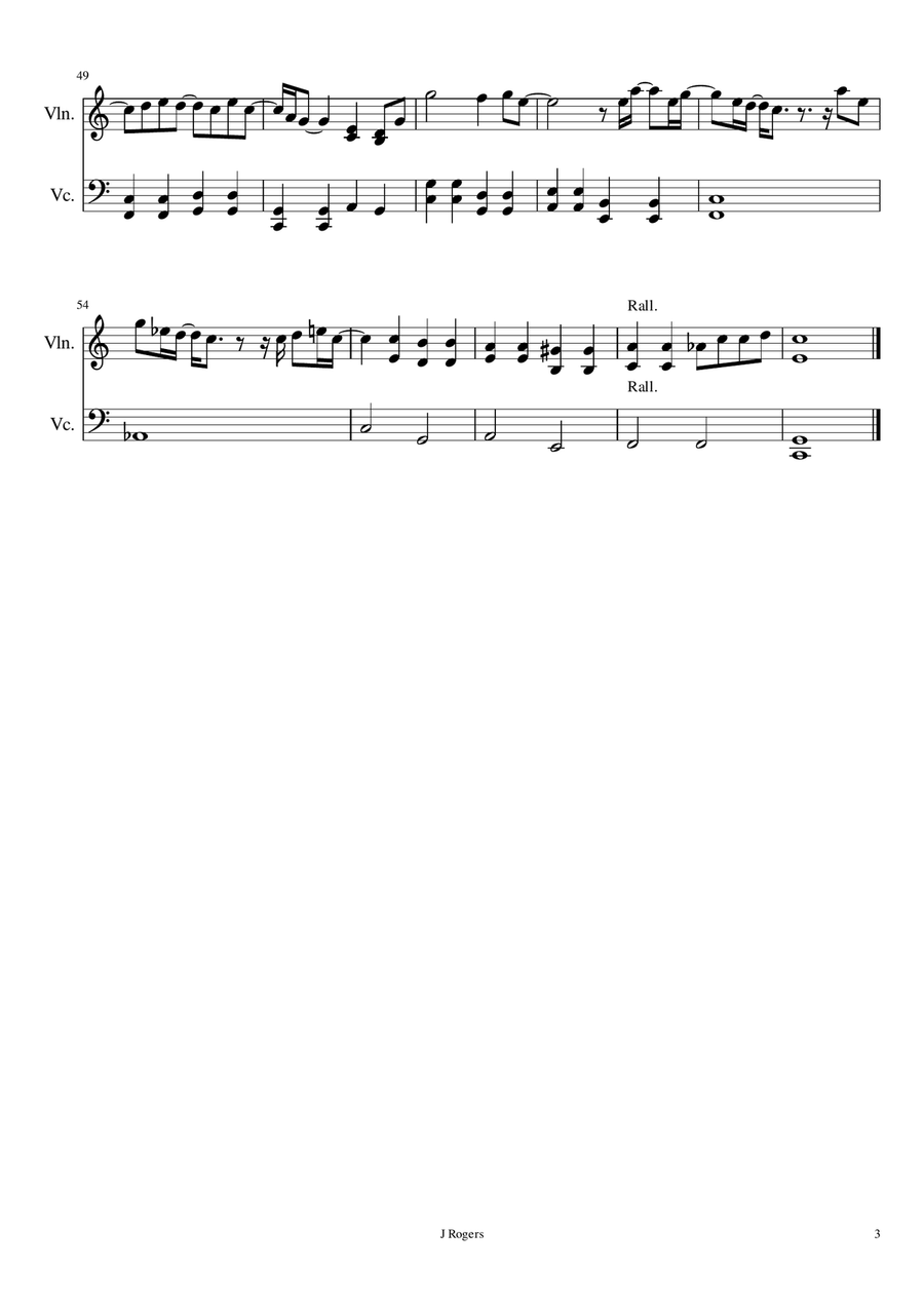 Don't Look Back In Anger String Duet scores gallery preview page 3