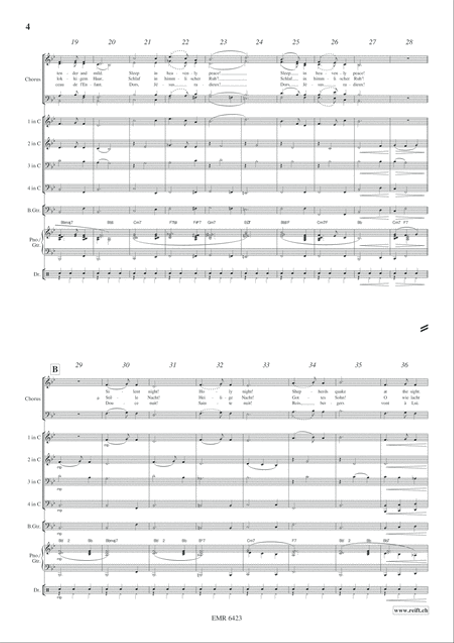 Silent Night Silent Night Concert Band scores gallery preview page 5