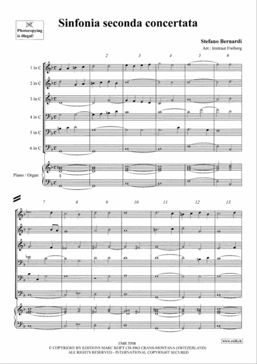 Sinfonia seconda concertata Brass Ensemble scores gallery preview page 3