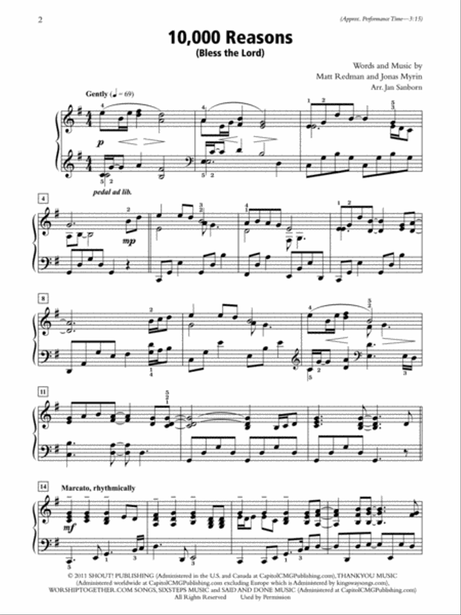 Piano Solos of Praise Favorites Piano Solo scores gallery preview page 3