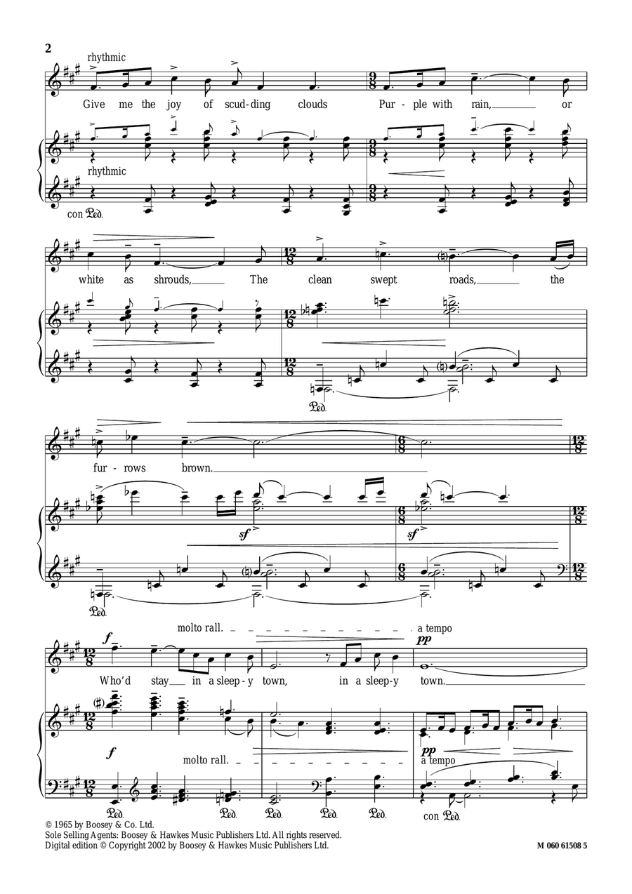 Oh, For A March Wind Oh, For A March Wind Piano, Vocal scores gallery preview page 2