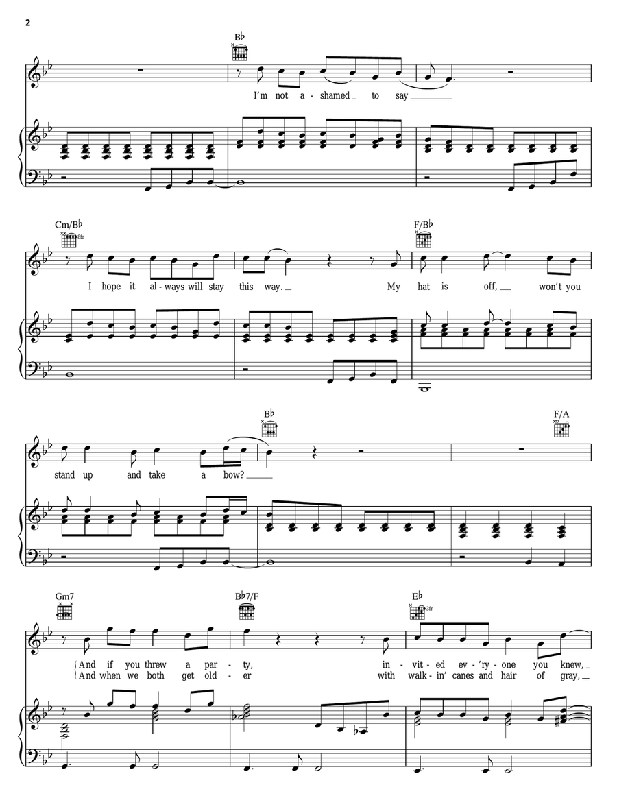 Thank You For Being A Friend (Theme from The Golden Girls) Piano, Vocal, Guitar scores gallery preview page 2