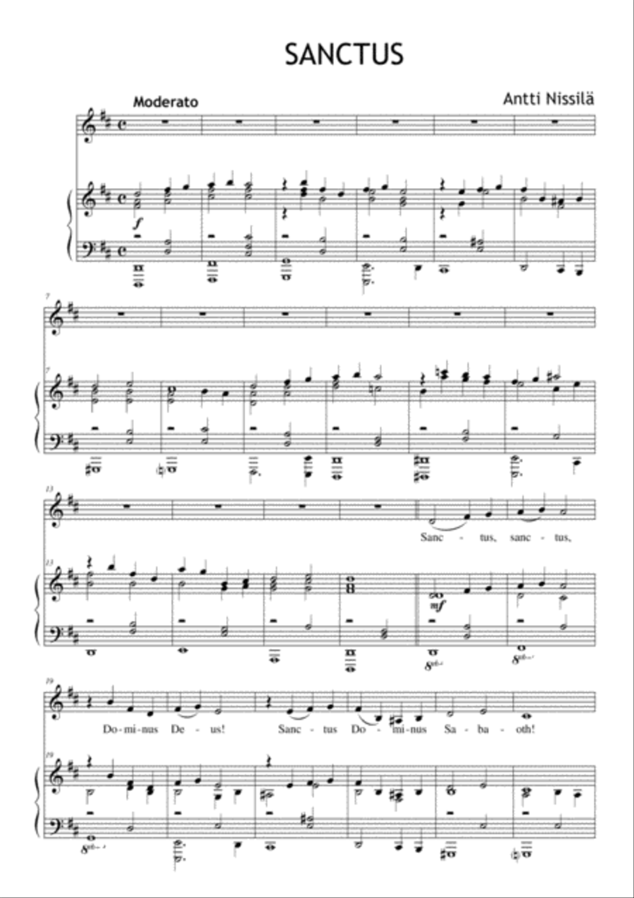 Sanctus (for low voice) Sanctus (for low voice) Low Voice scores gallery preview page 1