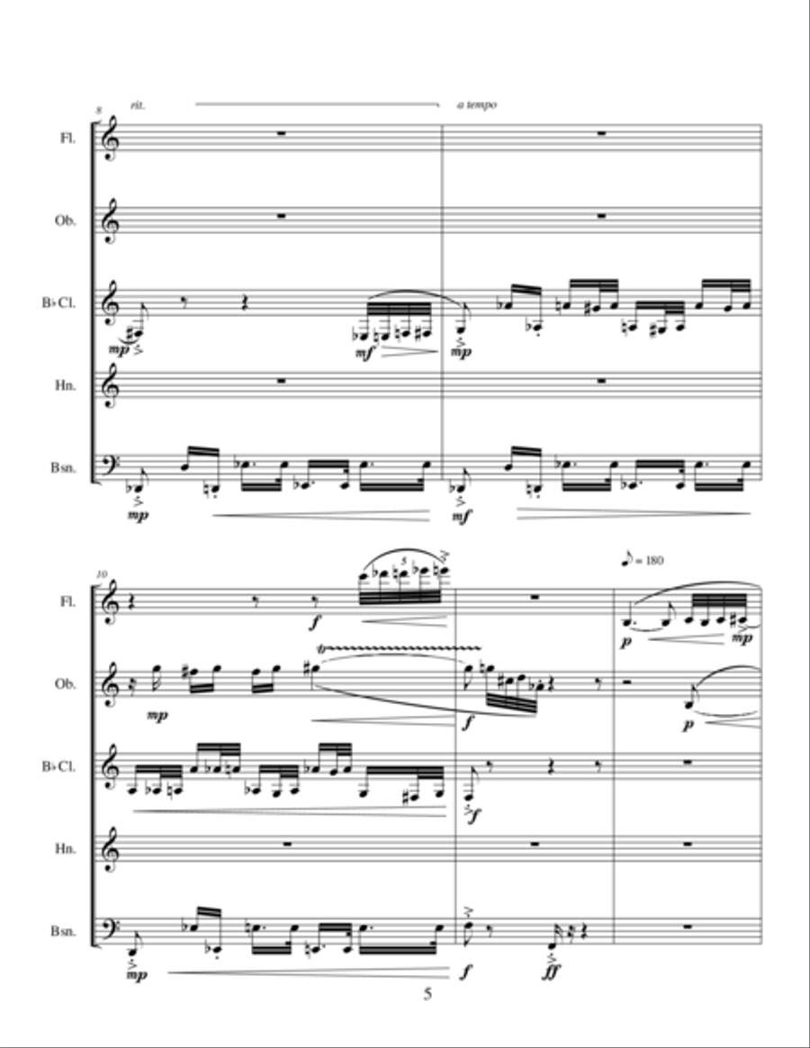 Ingredients in a Sauce Woodwind Quintet scores gallery preview page 4